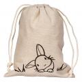[F410355] Geschenkbeutel Hase Baumwolle 250x190 mm 